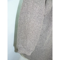 Melanżowy luźny sweter OVERSIZE z golfem - złoty beż